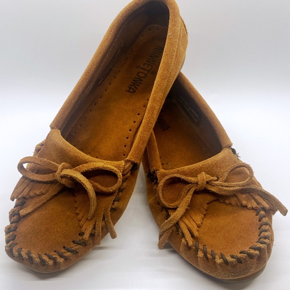 Minnetonka kilty • size 6 Warm Cognac Brown 🍁 - Picture 1 of 6